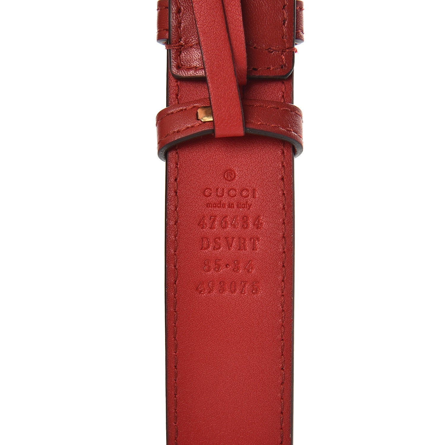 Gucci Calfskin Matelasse GG Marmont Belt Bag 85 34 Hibiscus Red 8 of 11