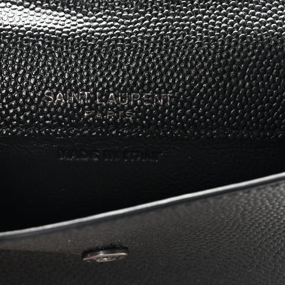 Saint Laurent Grain de Poudre Uptown Card Holder Black 6 of 7