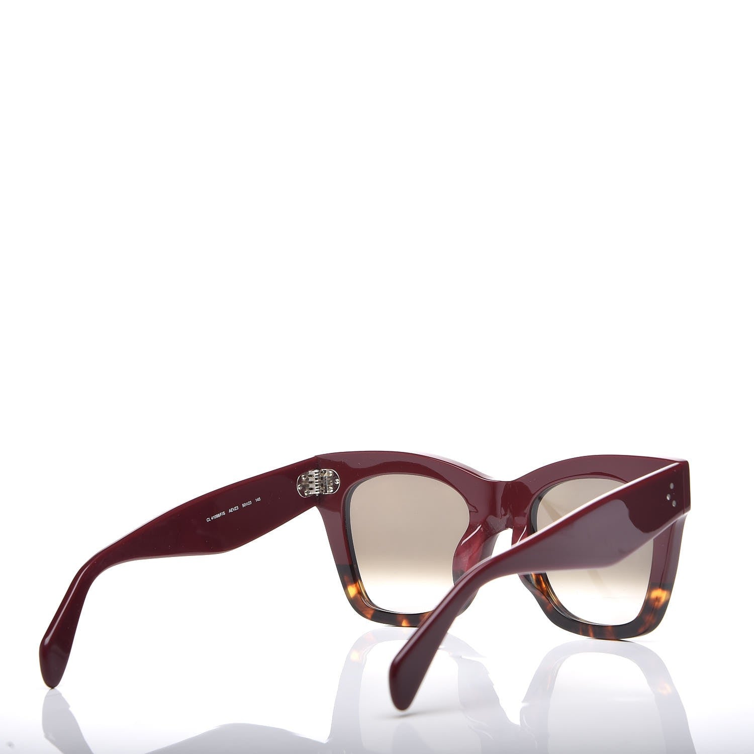 Celine Catherine Sunglasses CL 41098/F/S Burgundy Havana 4 of 7