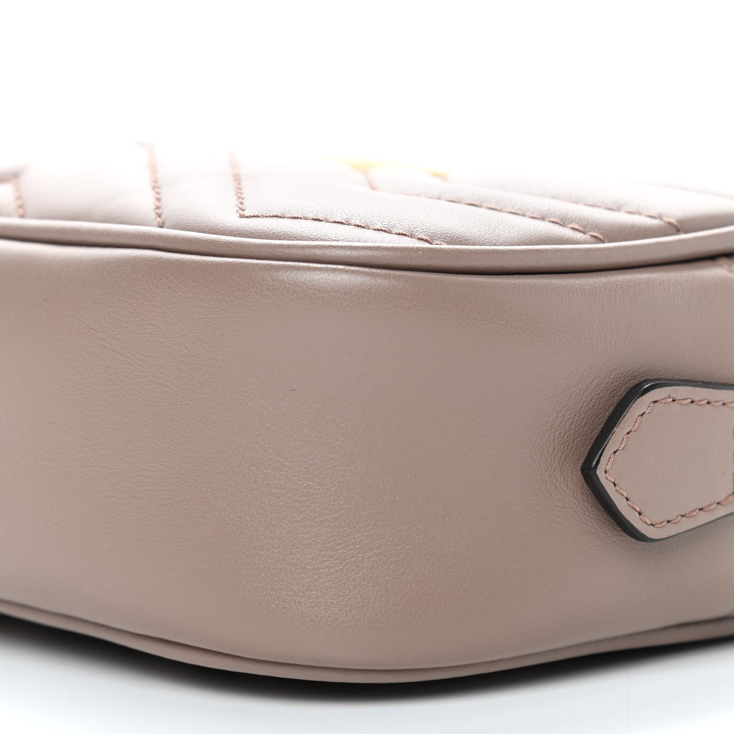 Gucci Calfskin Matelasse Mini GG Marmont Chain Shoulder Bag Porcelain Rose 9 of 9