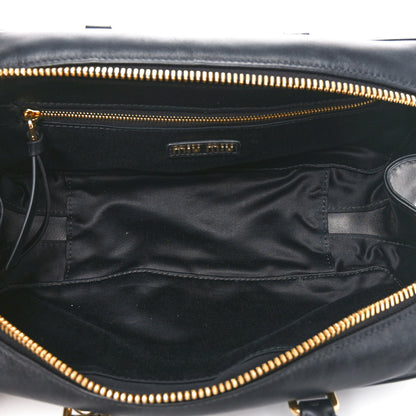 Miu Miu Calfskin Arcadie Top Handle Bag Black 5 of 9