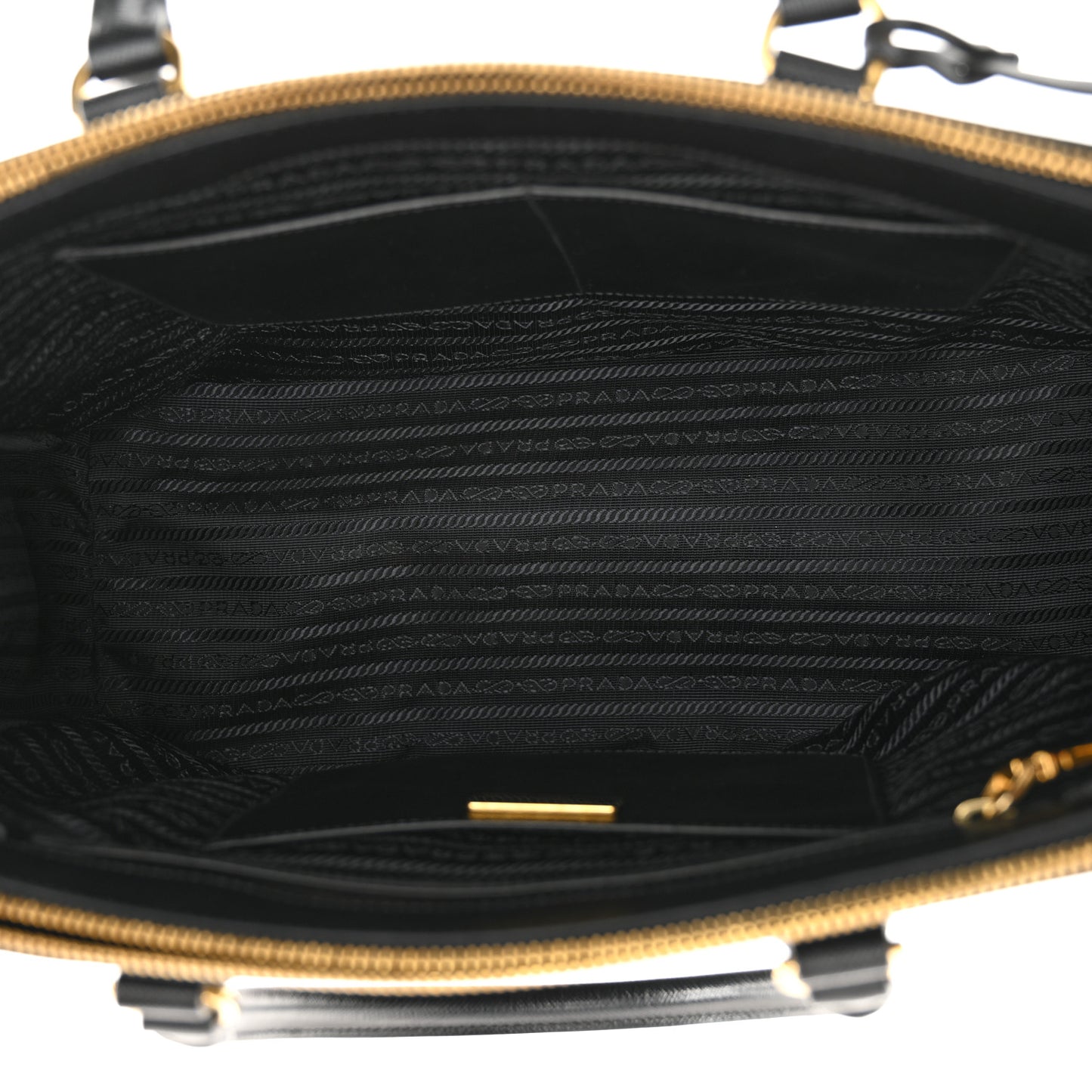 Saffiano Lux Large Galleria Double Zip Tote Black