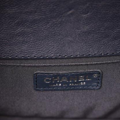 Chanel Calfskin Quilted Medium Top Handle Boy Flap Blue 6 of 7
