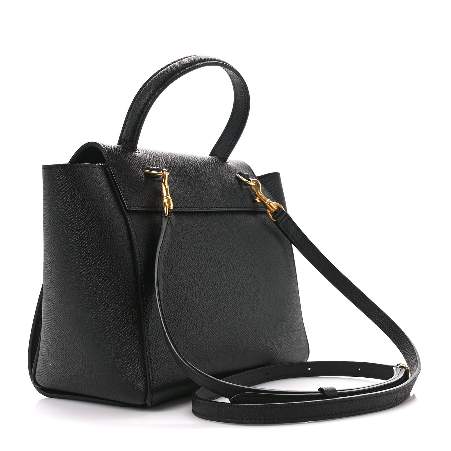 Grained Calfskin Nano Belt Bag Black