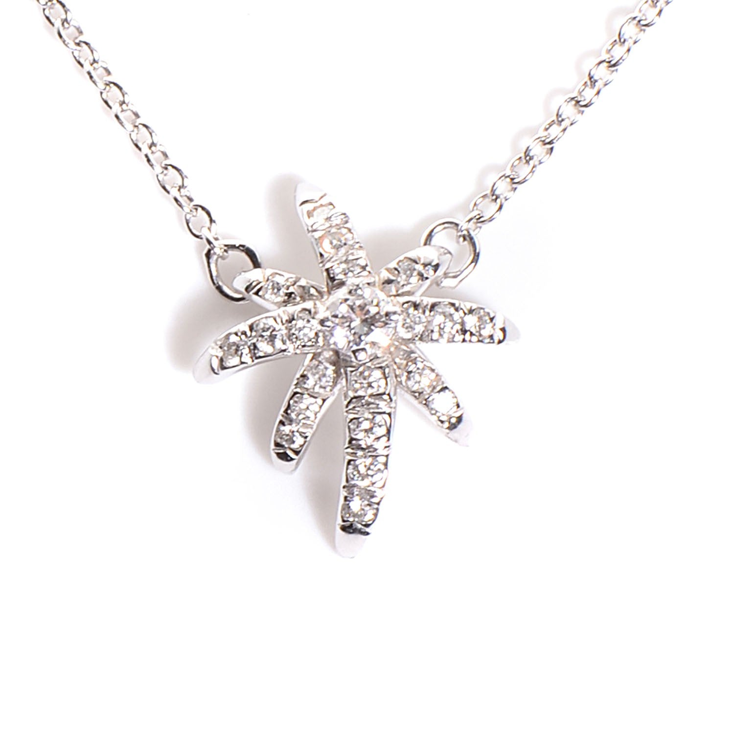 Tiffany Platinum Diamond Fireworks Pendant Necklace 3 of 6
