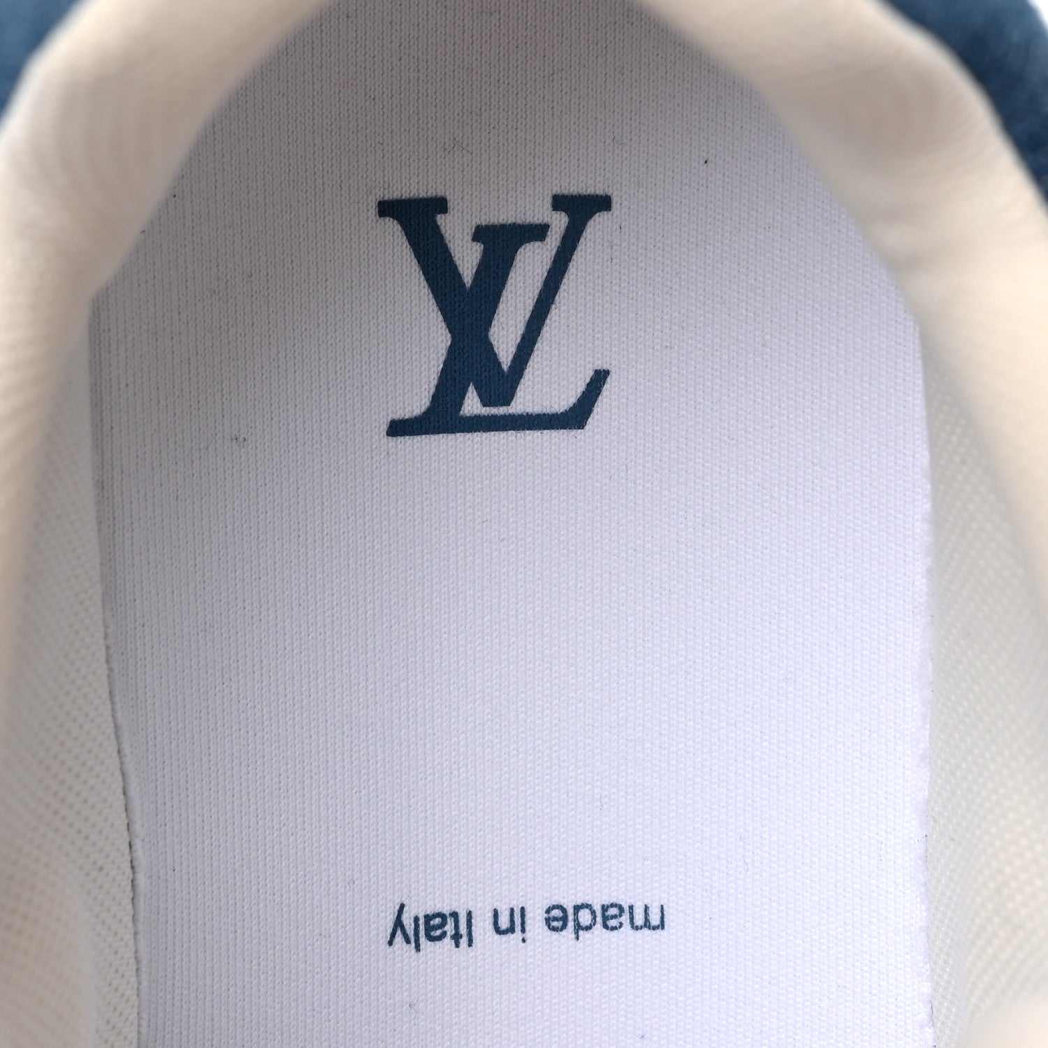 Louis Vuitton Monogram Denim Mens Trainer Sneakers 9 Blue 7 of 7