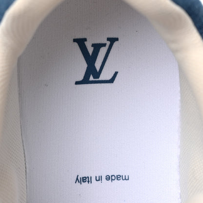 Louis Vuitton Monogram Denim Mens Trainer Sneakers 9 Blue 7 of 7