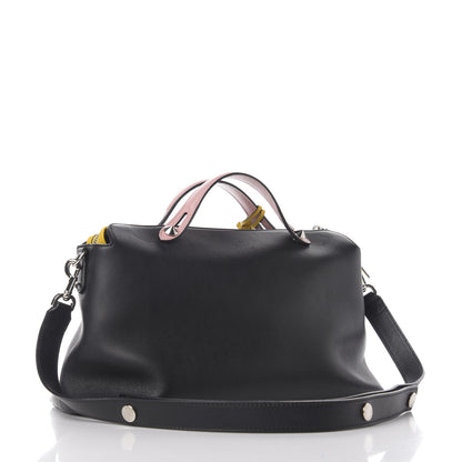 Fendi Vitello Dolce 4 Color Large By The Way Boston Bag Black Multicolor 2 of 8