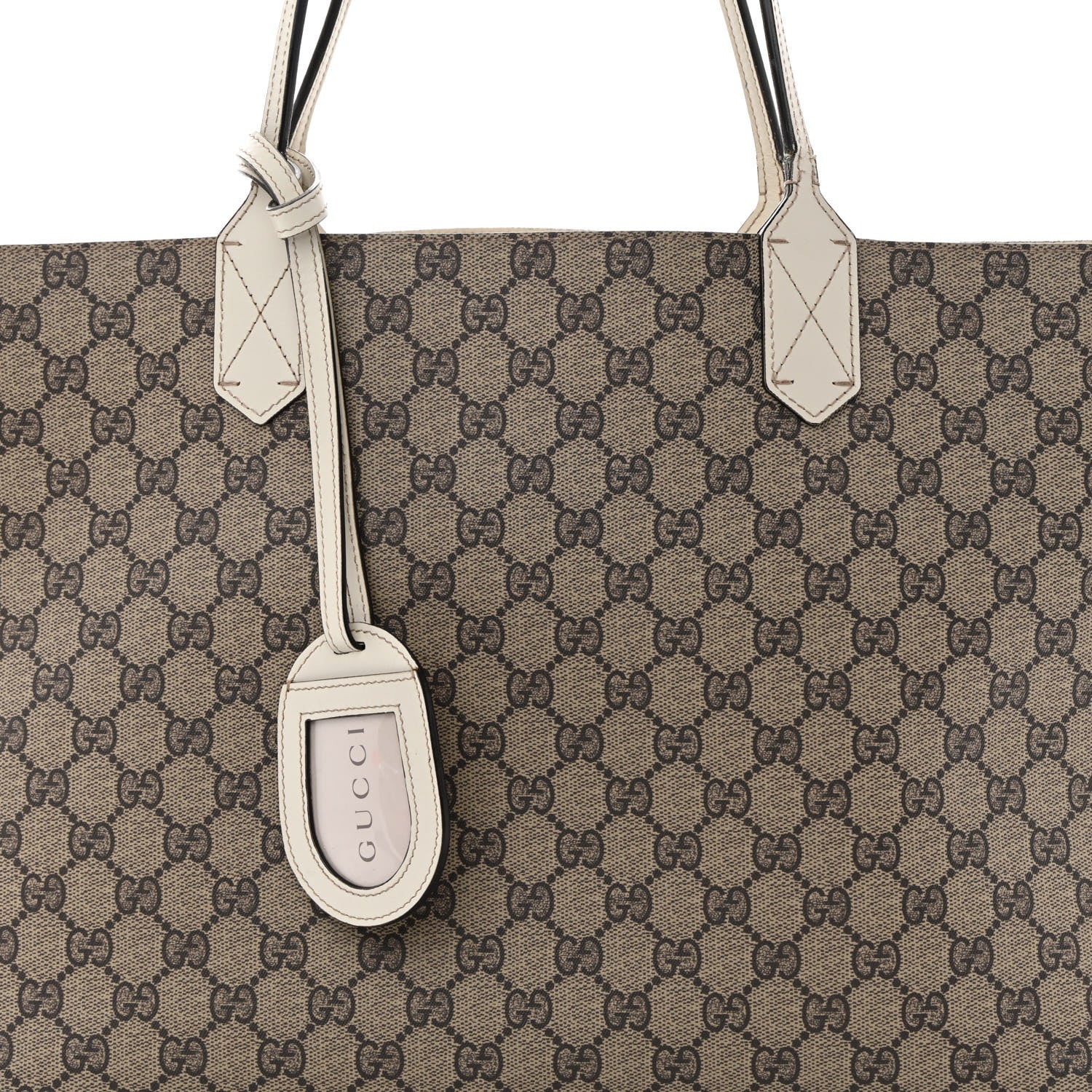Gucci GG Supreme Monogram Medium Reversible Tote Beige White 10 of 23