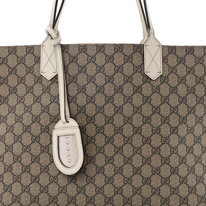 Gucci GG Supreme Monogram Medium Reversible Tote Beige White 10 of 23