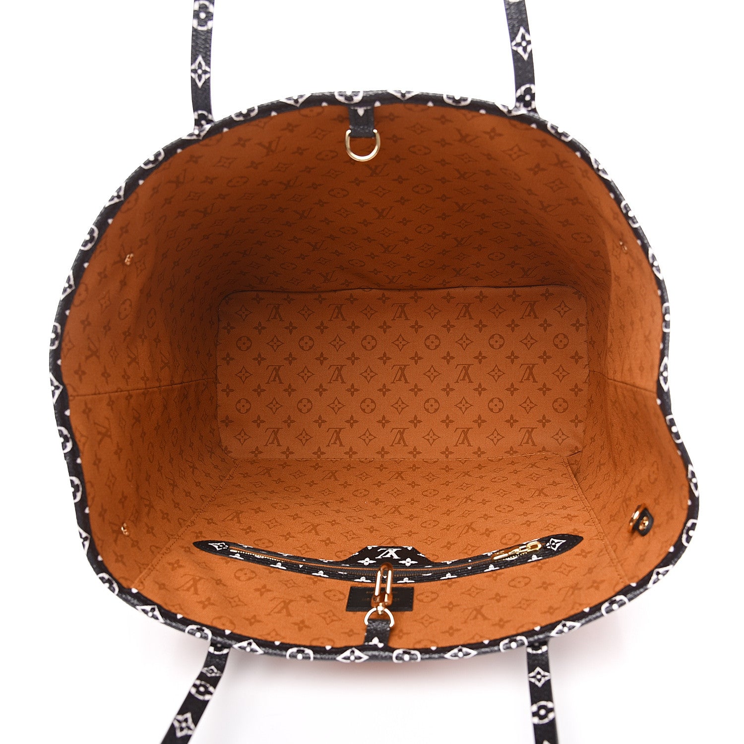 Louis Vuitton Monogram Giant Crafty Neverfull MM Creme Caramel 4 of 8