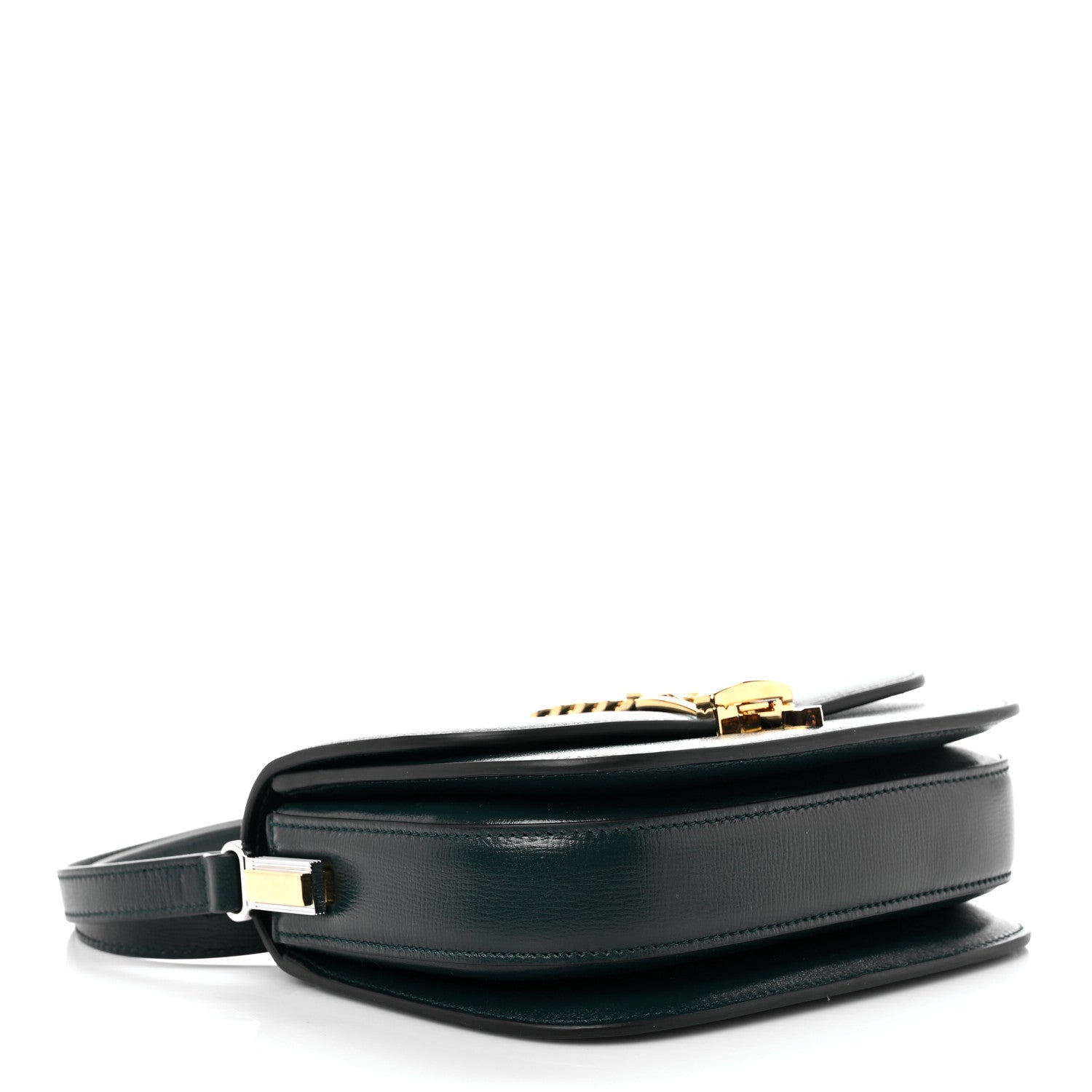 Gucci Azalea Calfskin Mini Sylvie 1969 Flap Messenger Bag Green 3 of 10