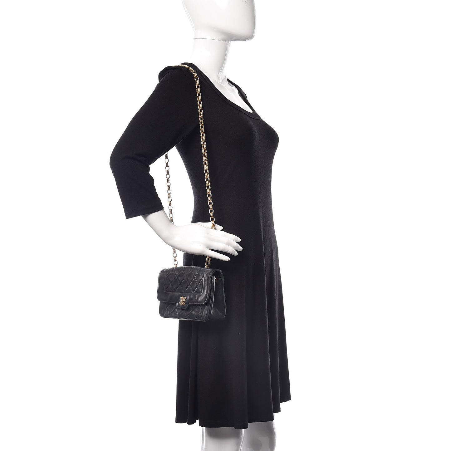 Lambskin Quilted Mini Flap Black