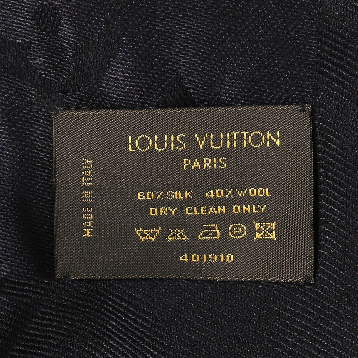 Silk Wool Monogram Shawl Black