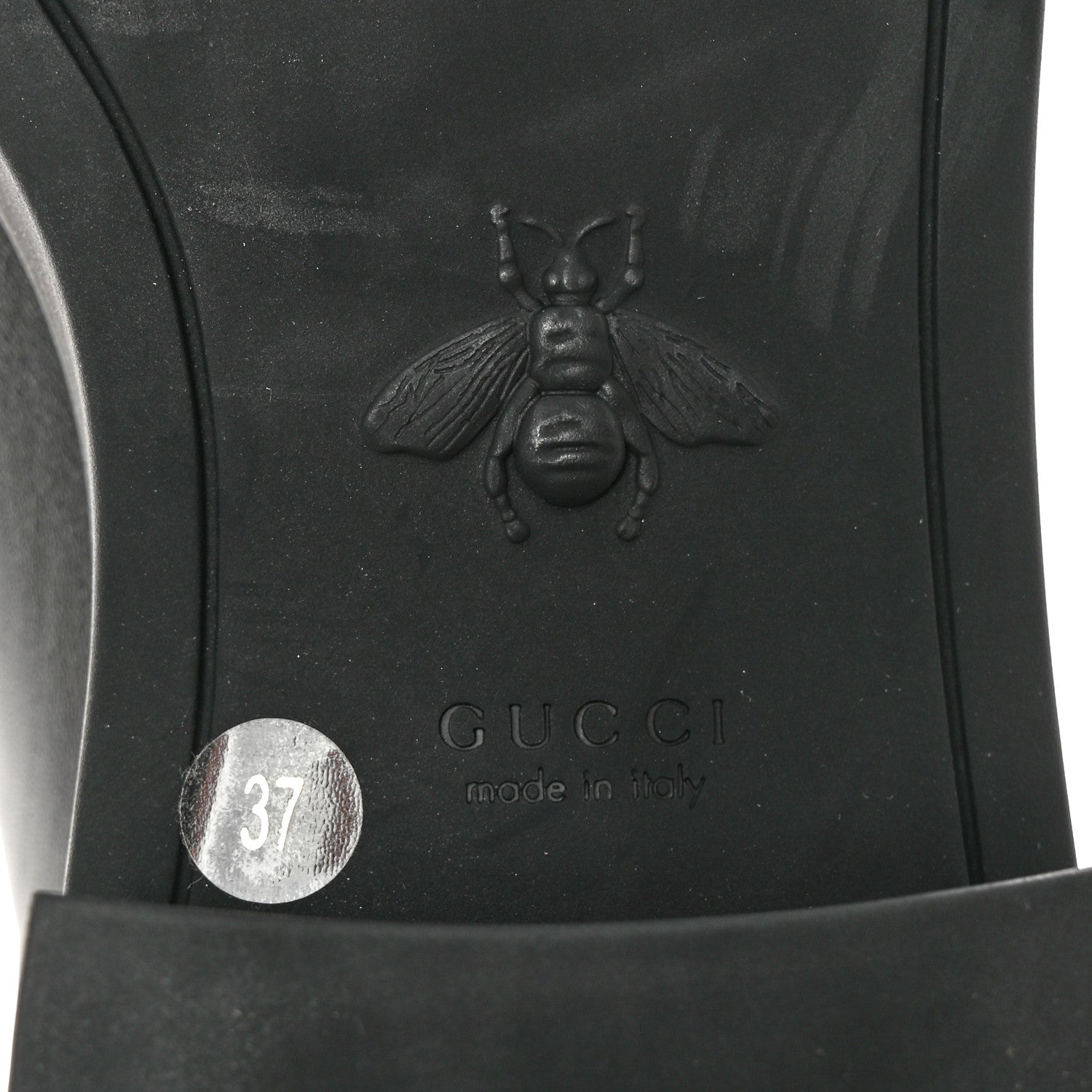 Gucci Flores Calfskin Horsebit Chain Ankle Boots 37 Black 6 of 18