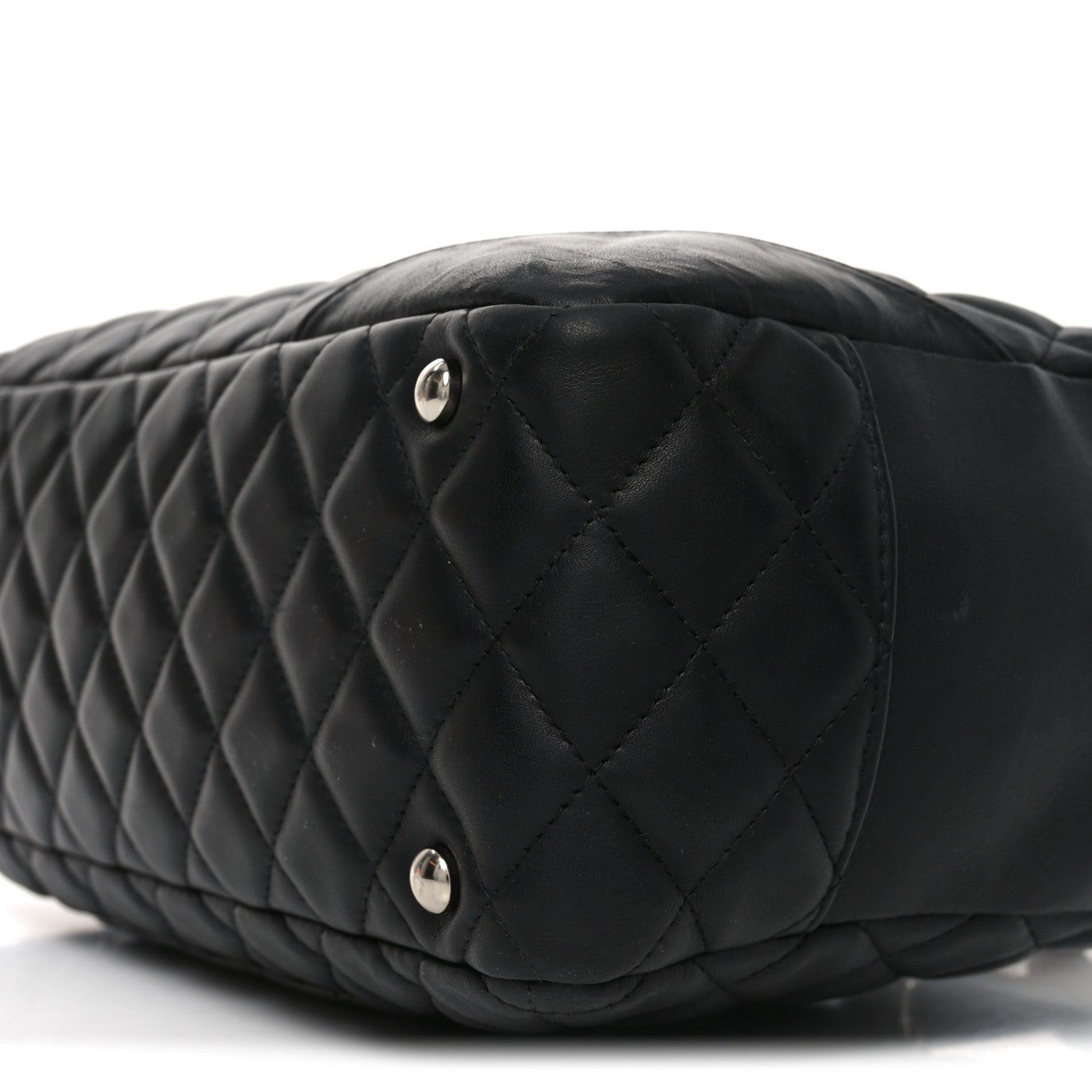 Chanel Calfskin Quilted Large Cambon Bowler Black White 10 of 10