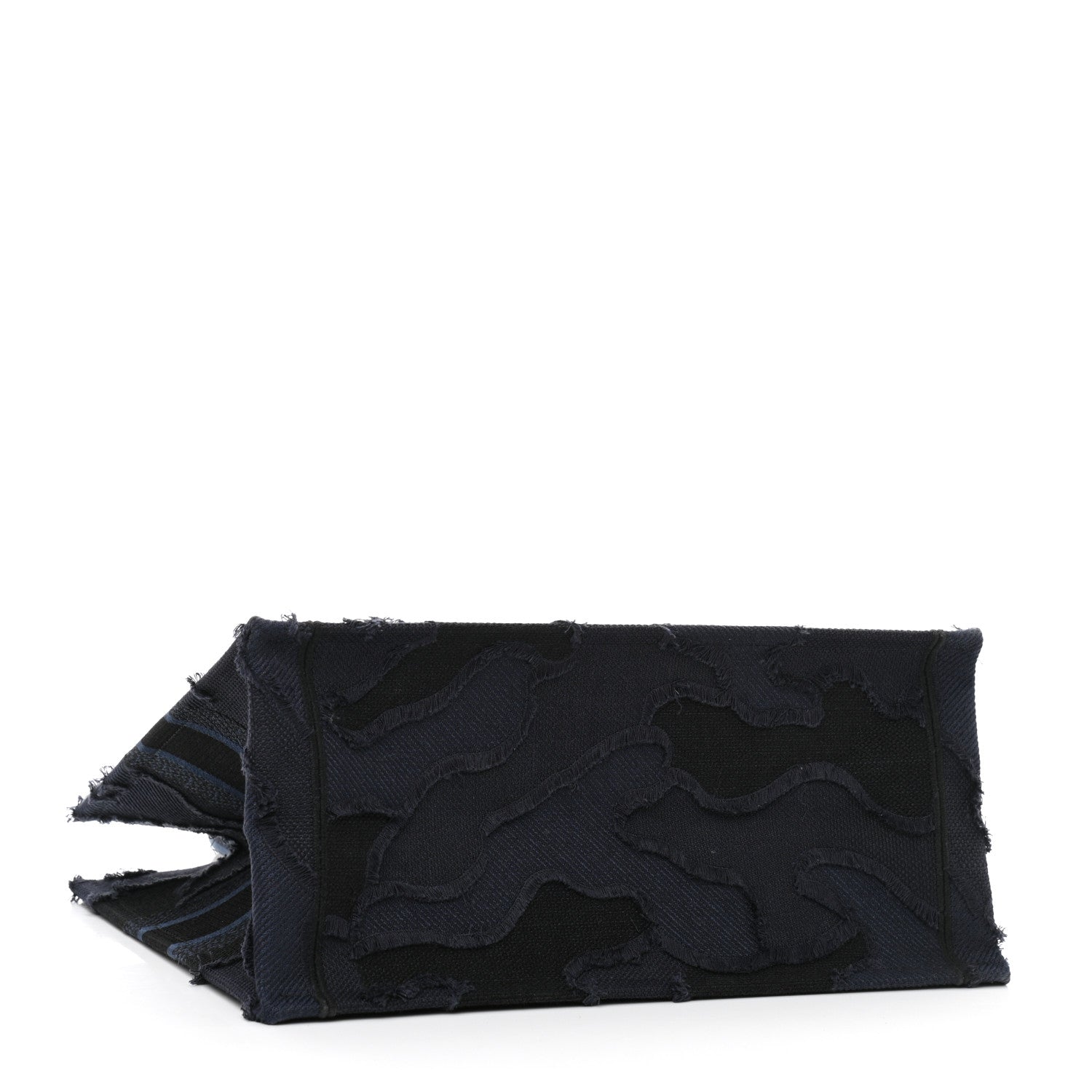 Christian Dior Canvas Embroidered Camouflage Book Tote Blue 4 of 10