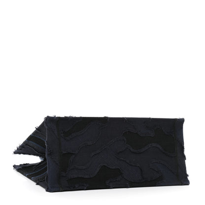 Christian Dior Canvas Embroidered Camouflage Book Tote Blue 4 of 10