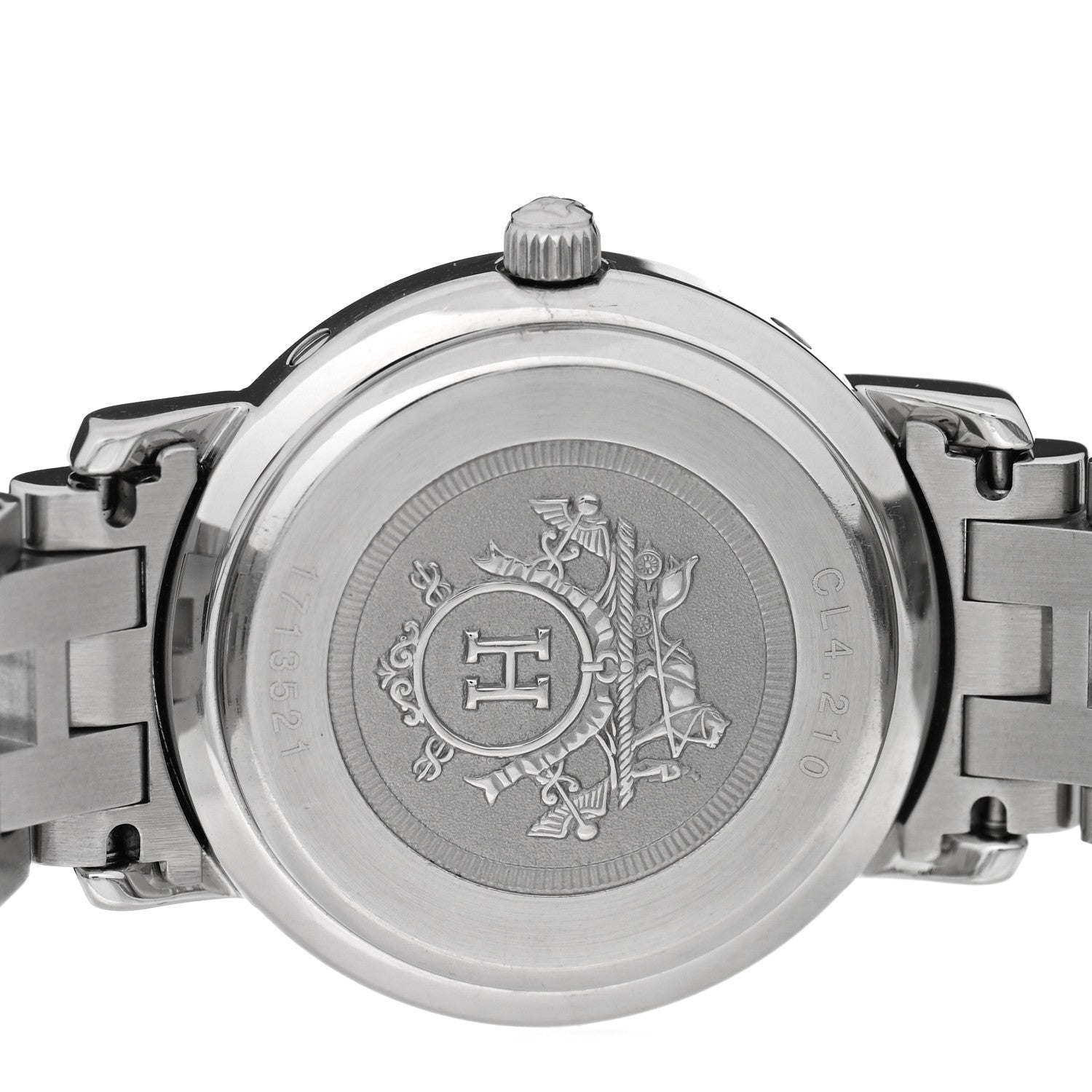 Hermes Stainless Steel 24mm Clipper Quartz Watch Grey 4 of 4