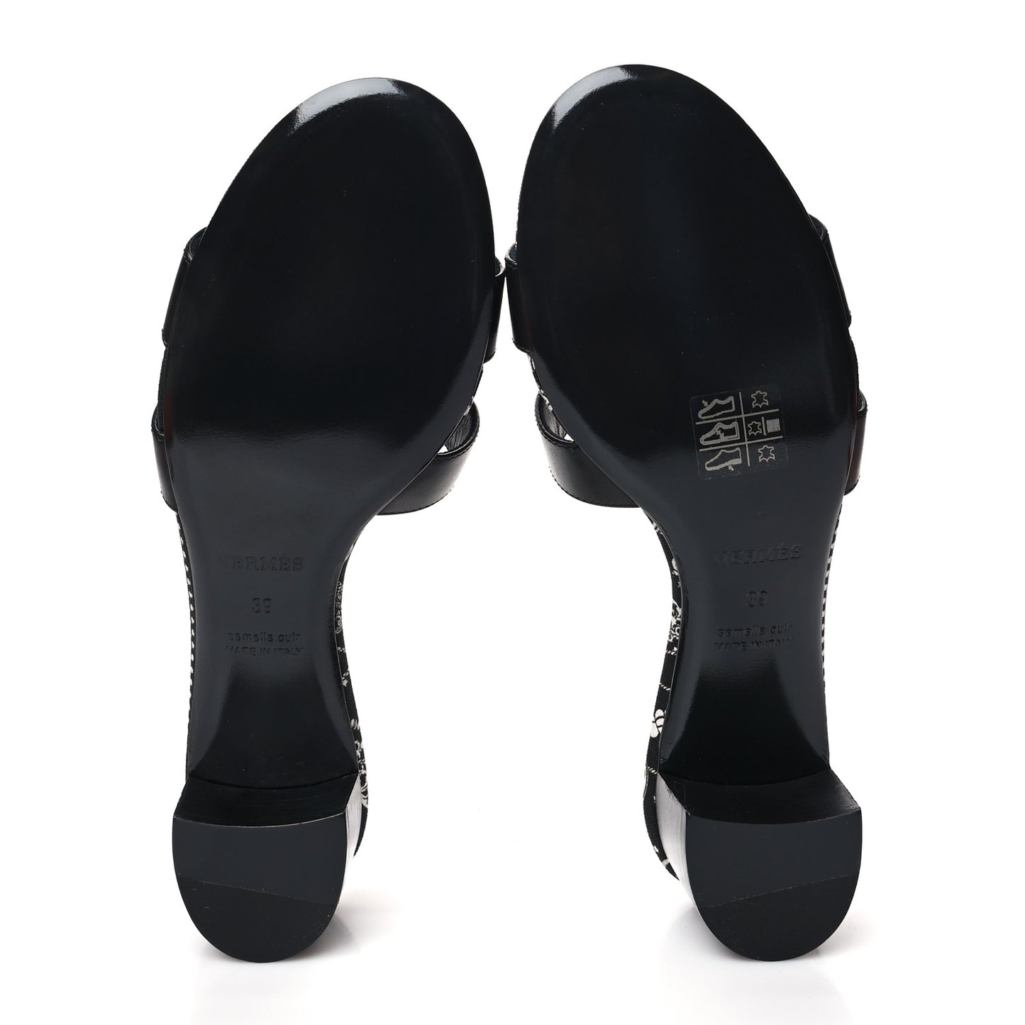 Calfskin Oasis Sandals 39 Black