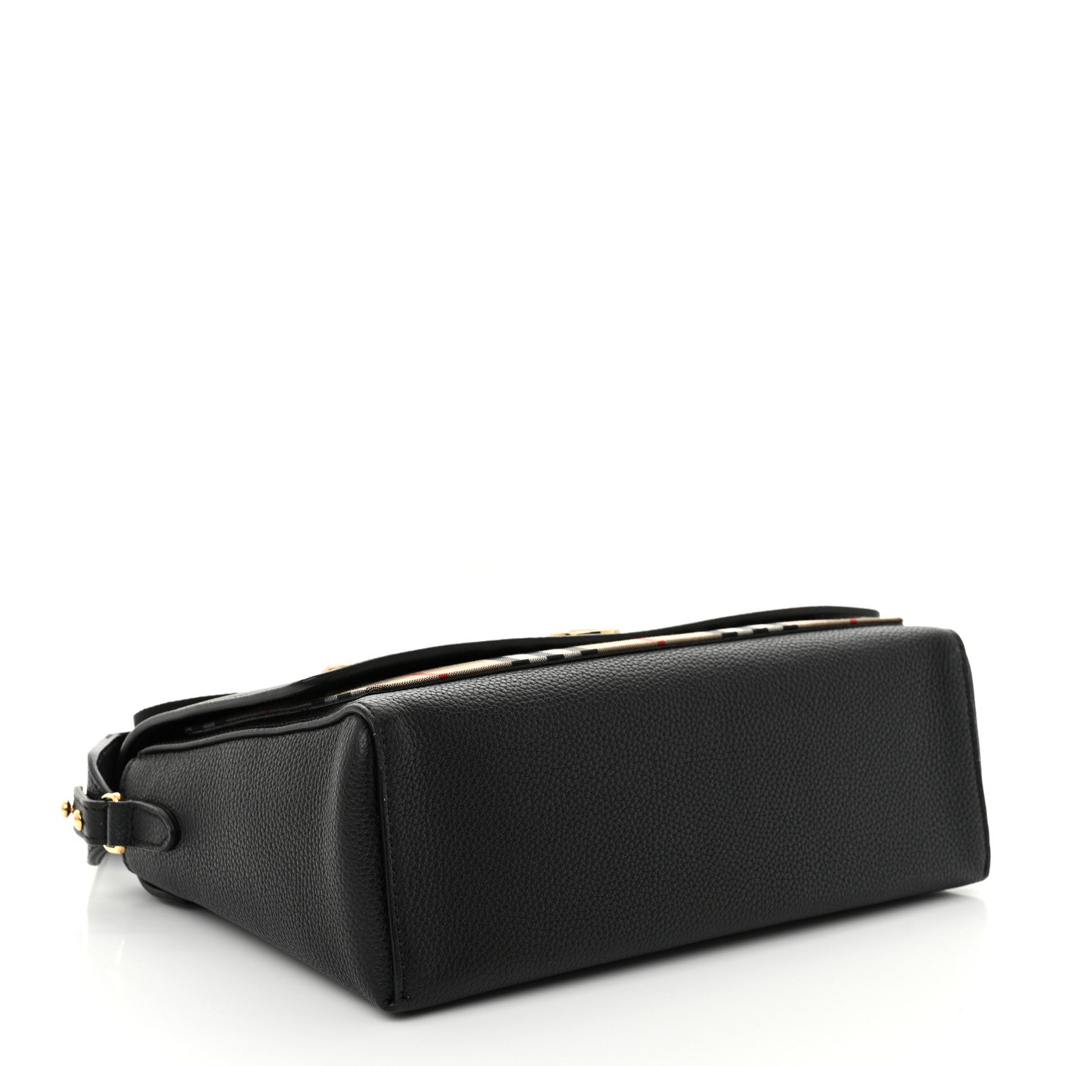 Burberry Grainy Calfskin Vintage Check Note Crossbody Bag Black 4 of 10