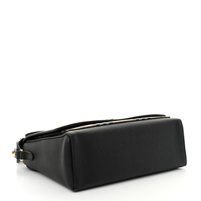 Burberry Grainy Calfskin Vintage Check Note Crossbody Bag Black 4 of 10