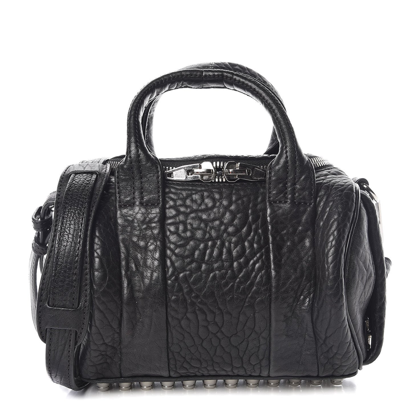 Pebbled Lambskin Mini Rockie Black Rhodium Hardware