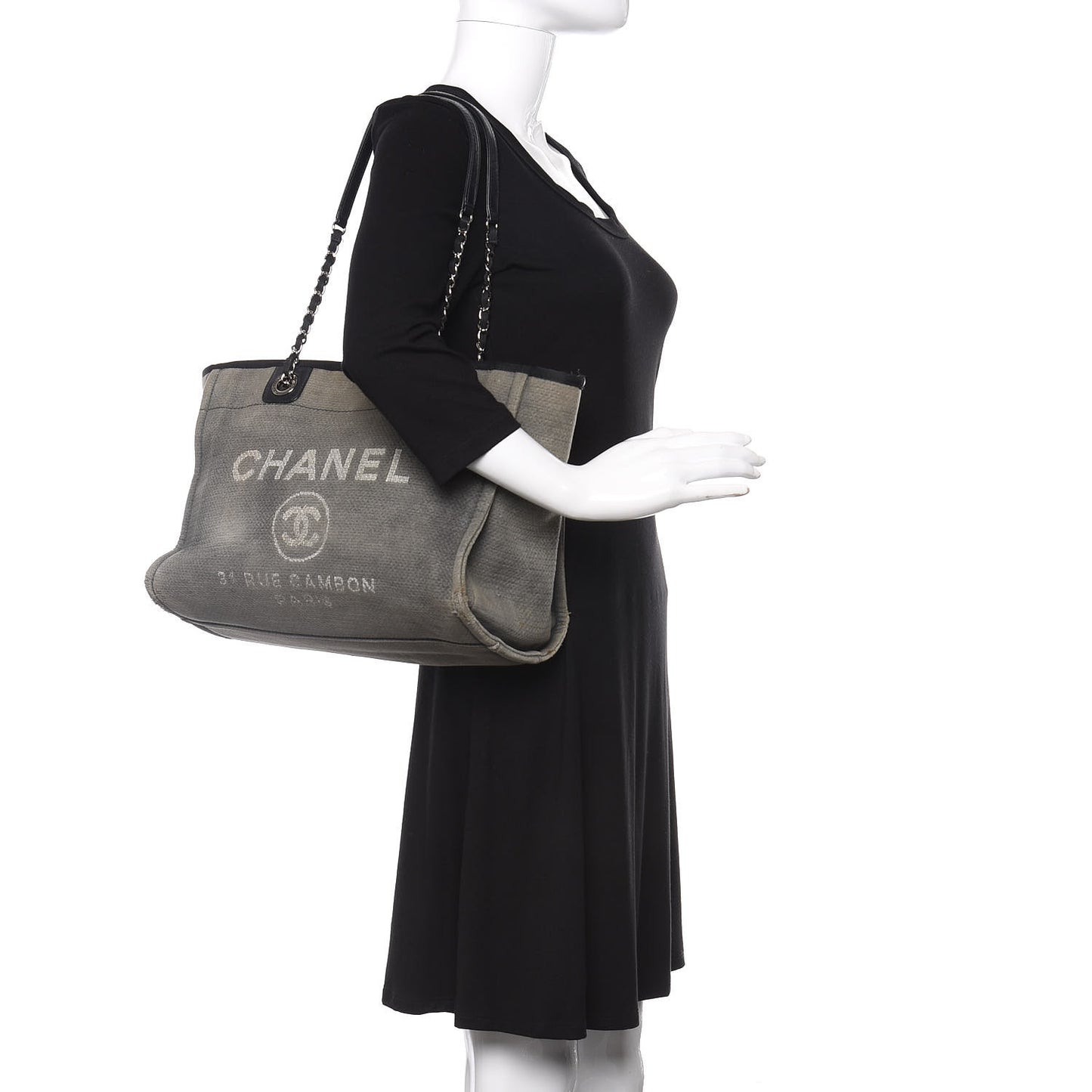 Canvas Small Deauville Tote Grey