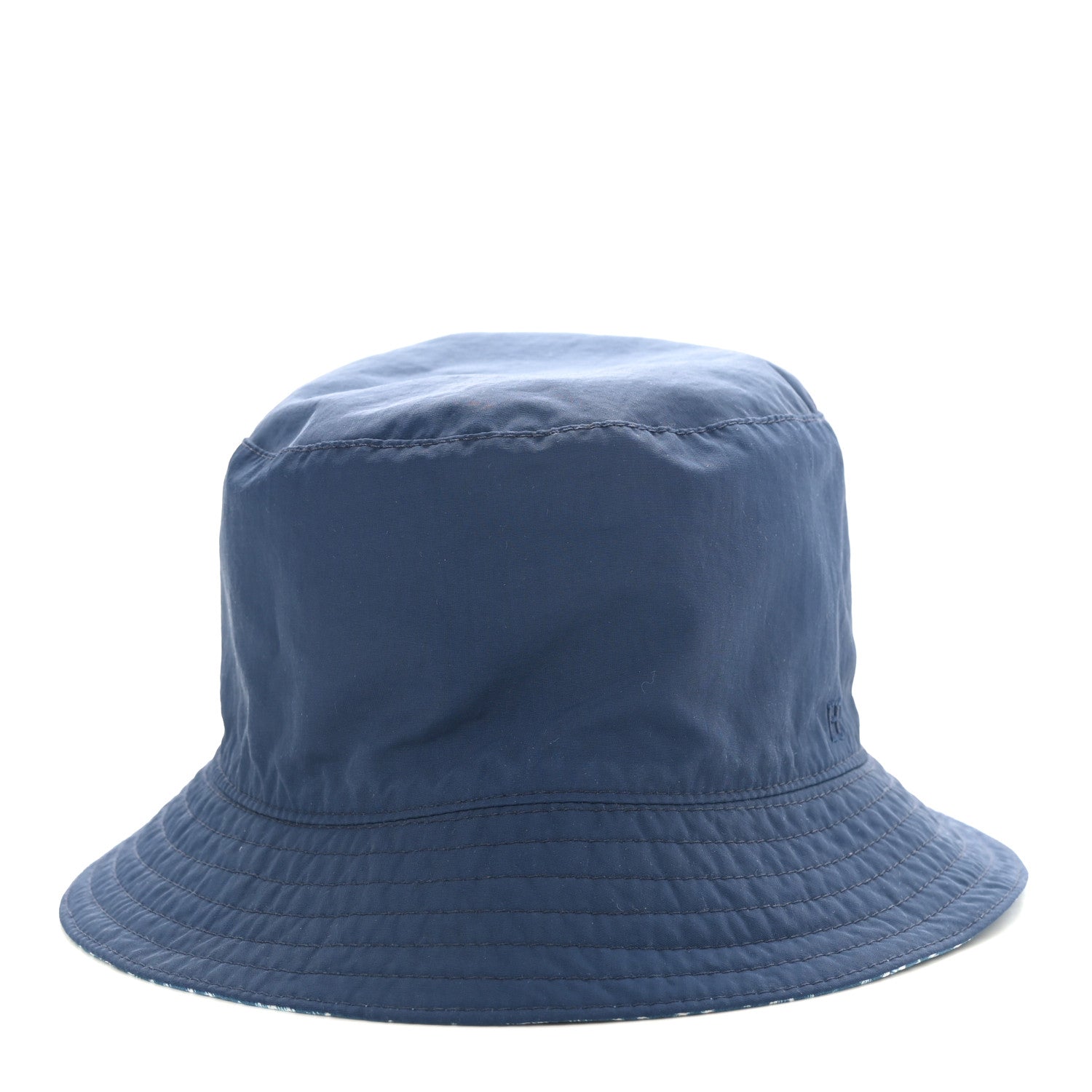 Hermes Cotton Bob Raoul Reversible Bucket Hat Indigo 10 of 14