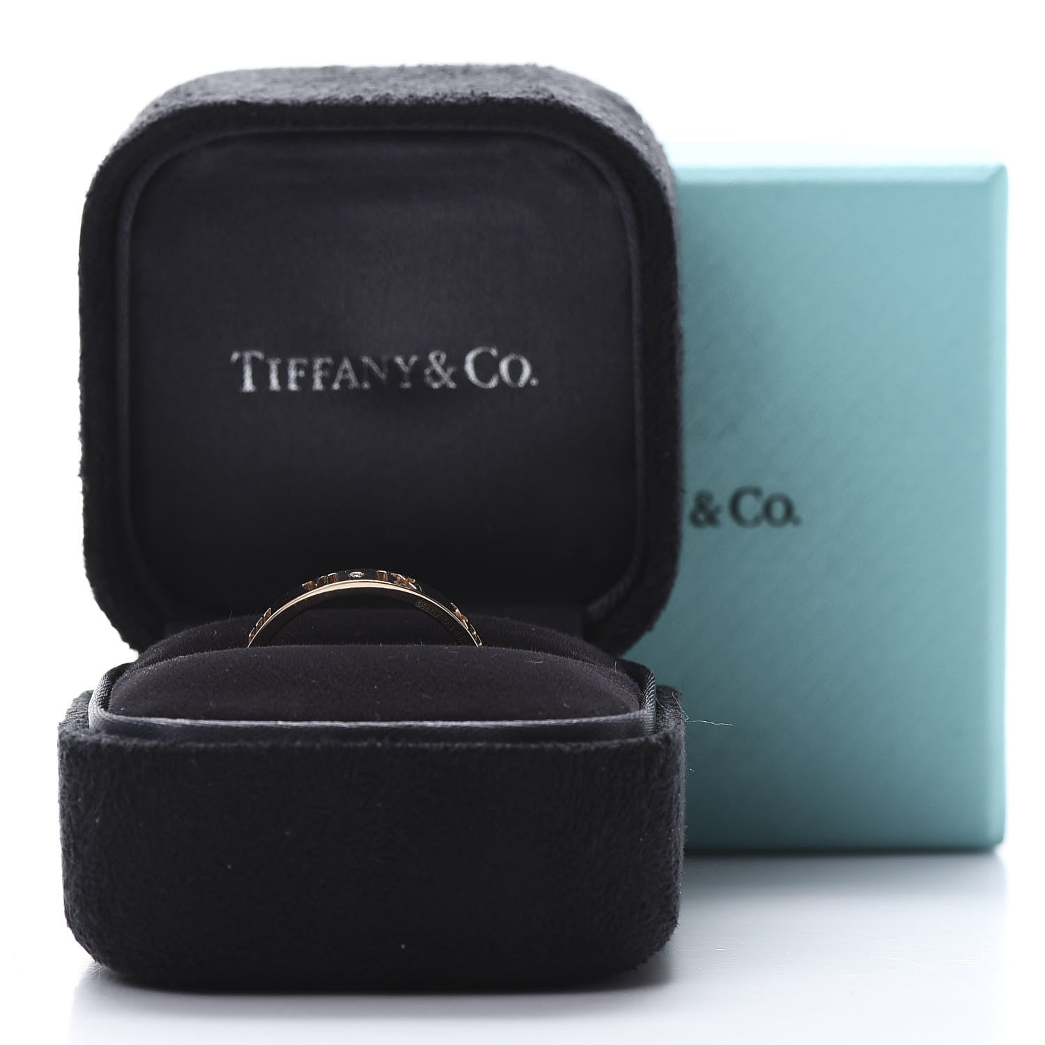Tiffany 18K Rose Gold Diamond Atlas Pierced Ring 58 8.25 5 of 5