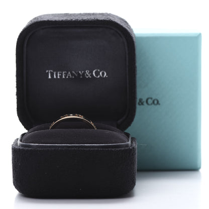 Tiffany 18K Rose Gold Diamond Atlas Pierced Ring 58 8.25 5 of 5