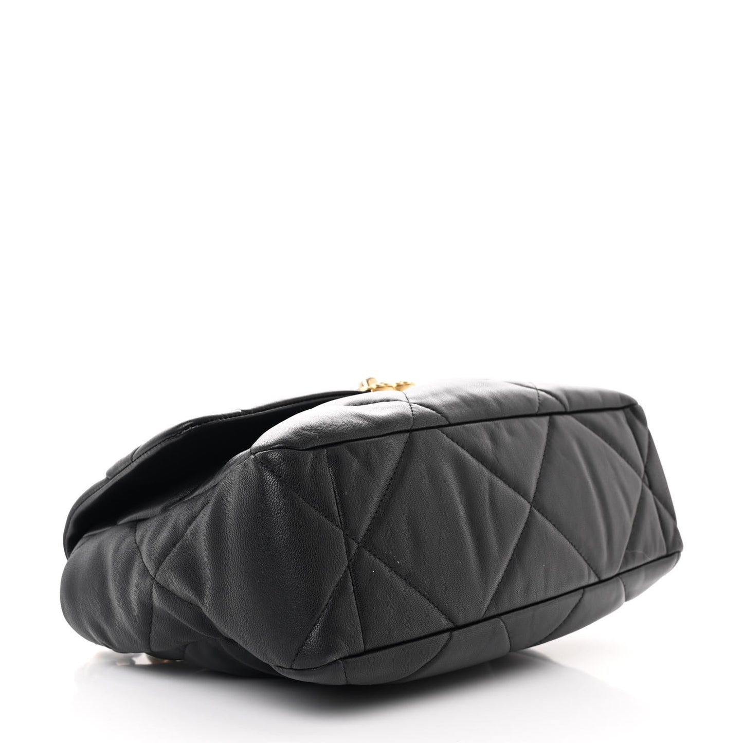 Goatskin Quilted Large Chanel 19 Flap Black