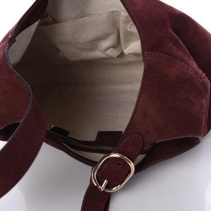Gucci Nubuck Medium Jackie Shoulder Bag Burgundy 5 of 7