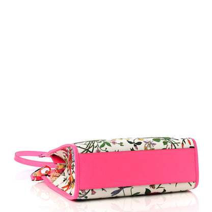 Gucci Canvas Medium Flora Tote Fuchsia 4 of 12