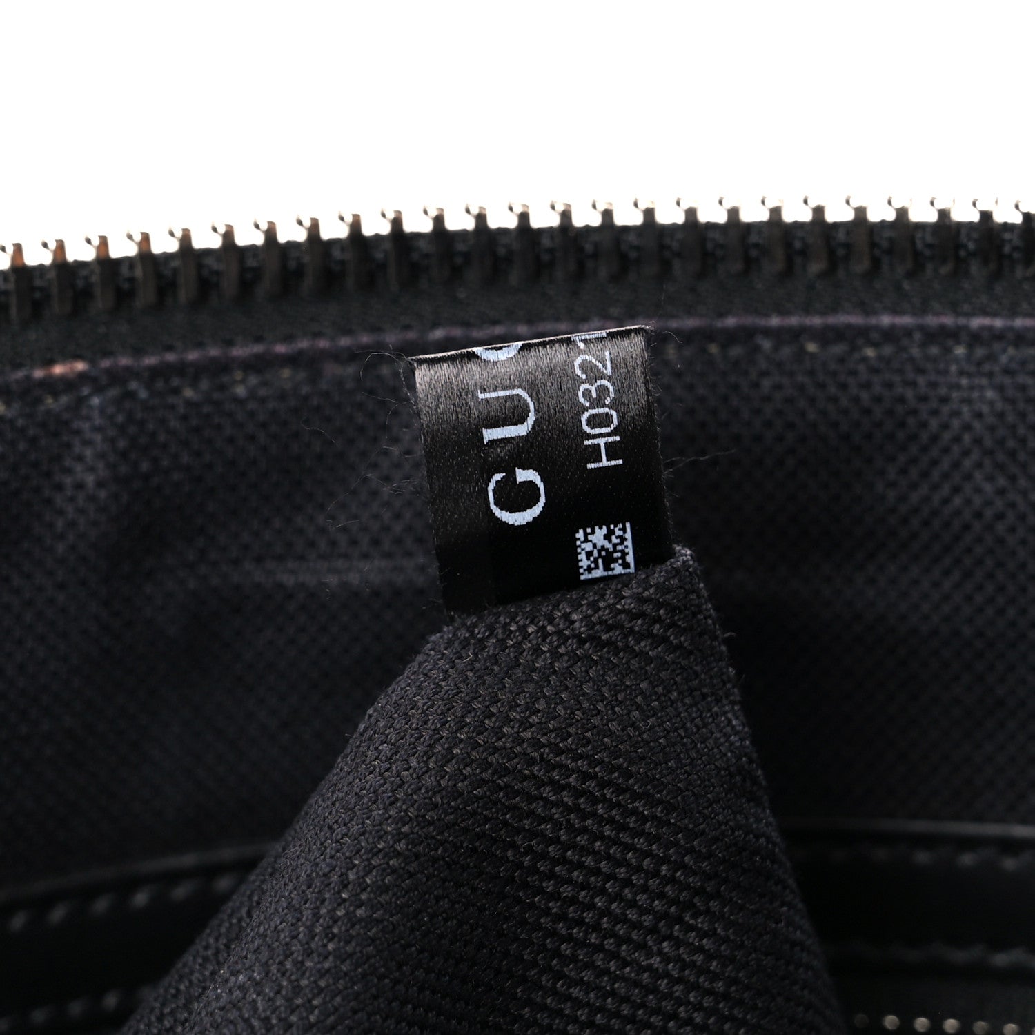Gucci GG Supreme Monogram Calfskin Web Flat Wristlet Black Grey 9 of 12