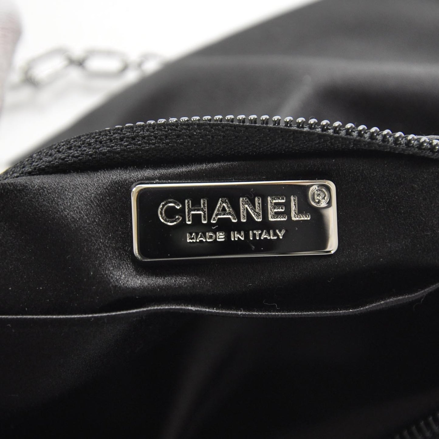 Satin Diamante Evening Clutch Bag Black