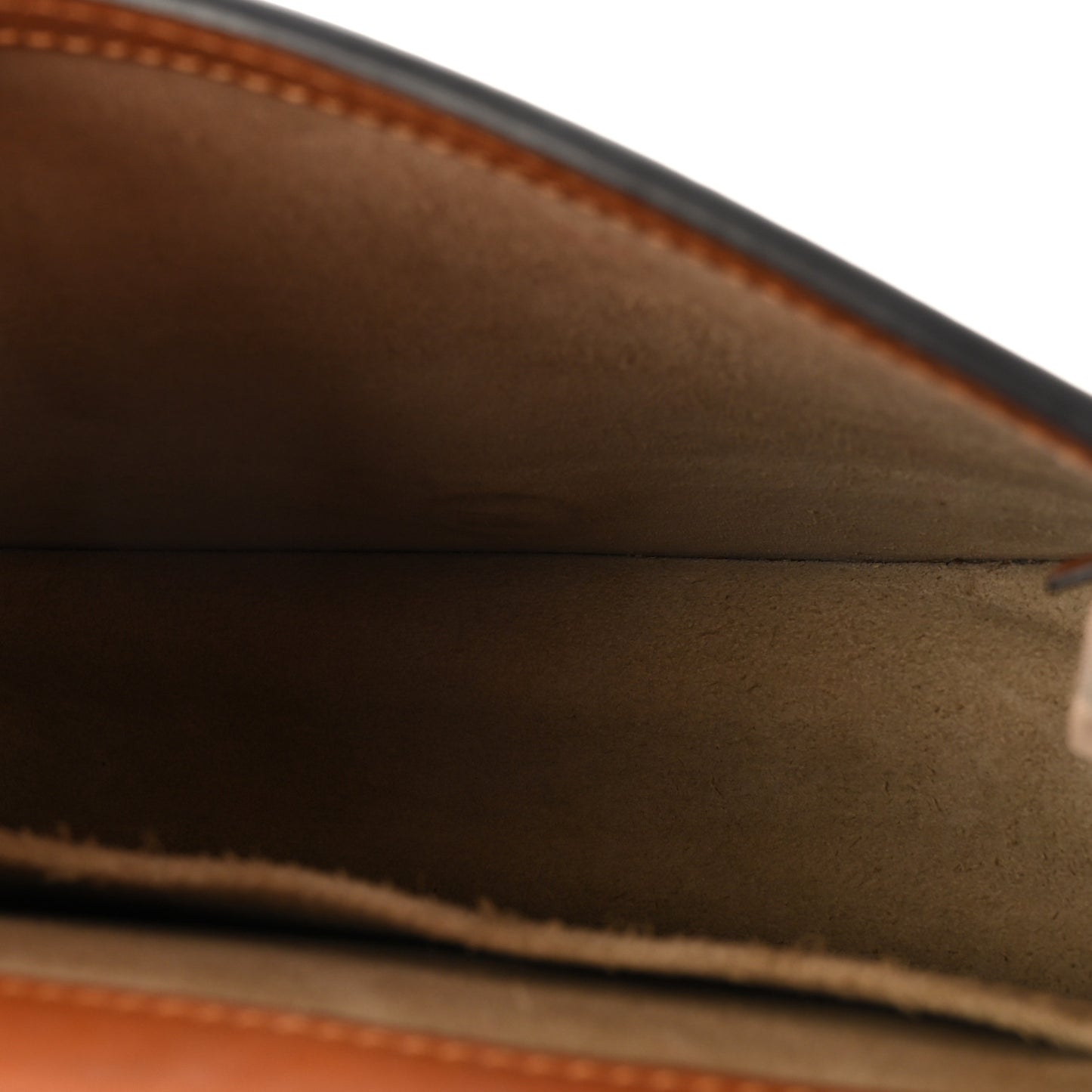 Calfskin Suede Small Nile Bracelet Bag Caramel