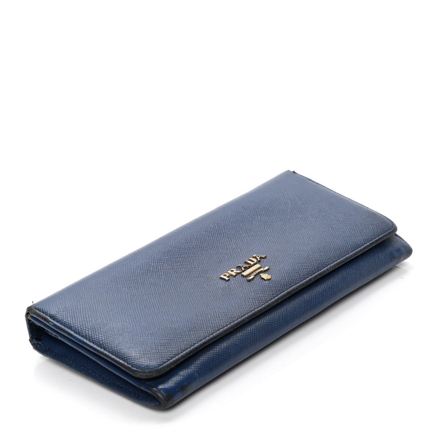 Saffiano Metal Continental Flap Wallet Bleuette