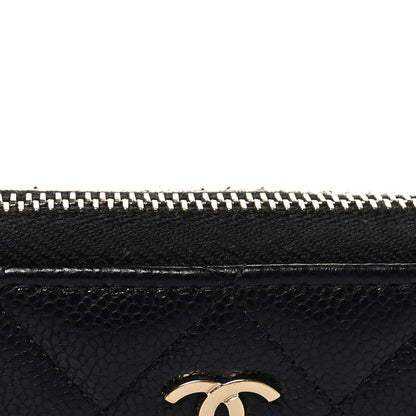 Chanel Caviar Quilted Zipped Key Holder Case Black 9 of 10