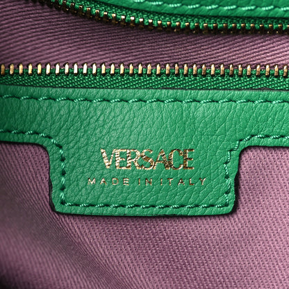 Versace Grained Calfskin La Medusa Bucket Bag Green 6 of 8
