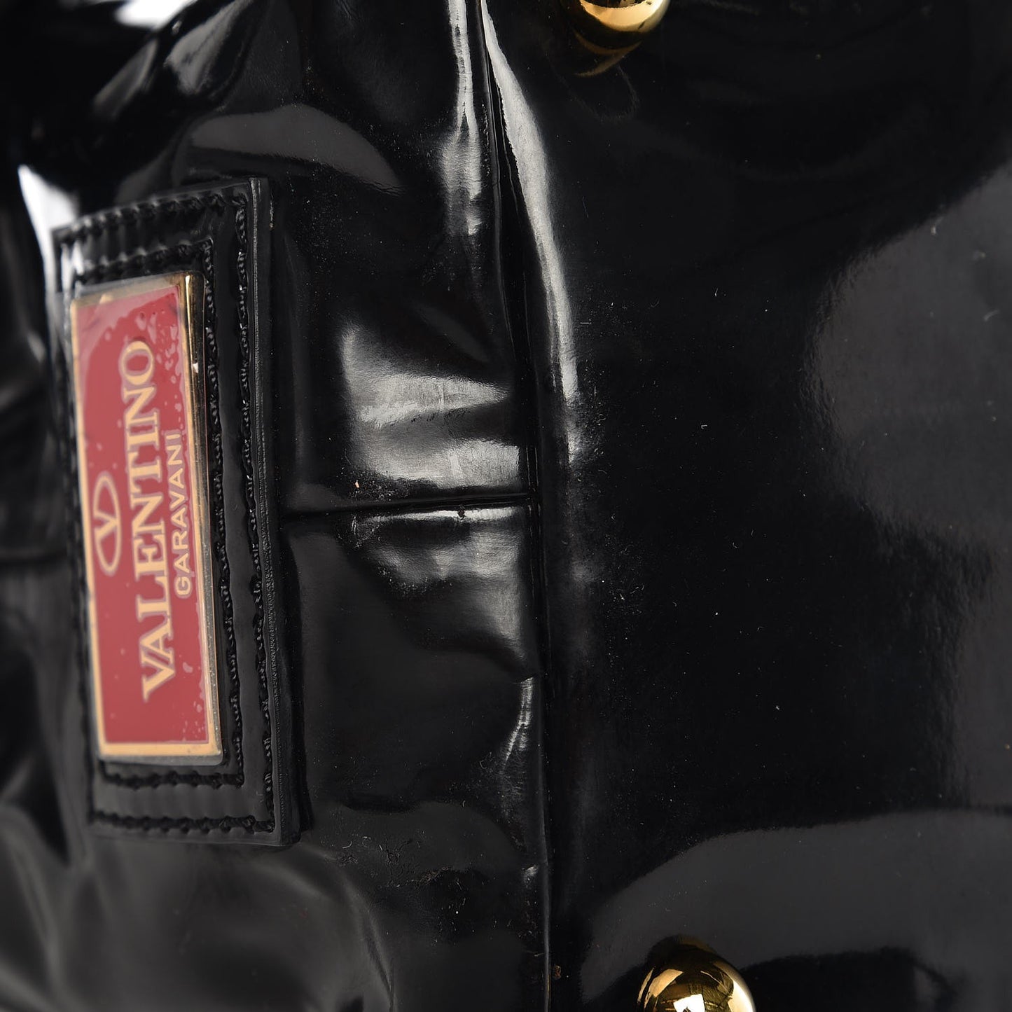 Patent Lacca Bow Tote Black
