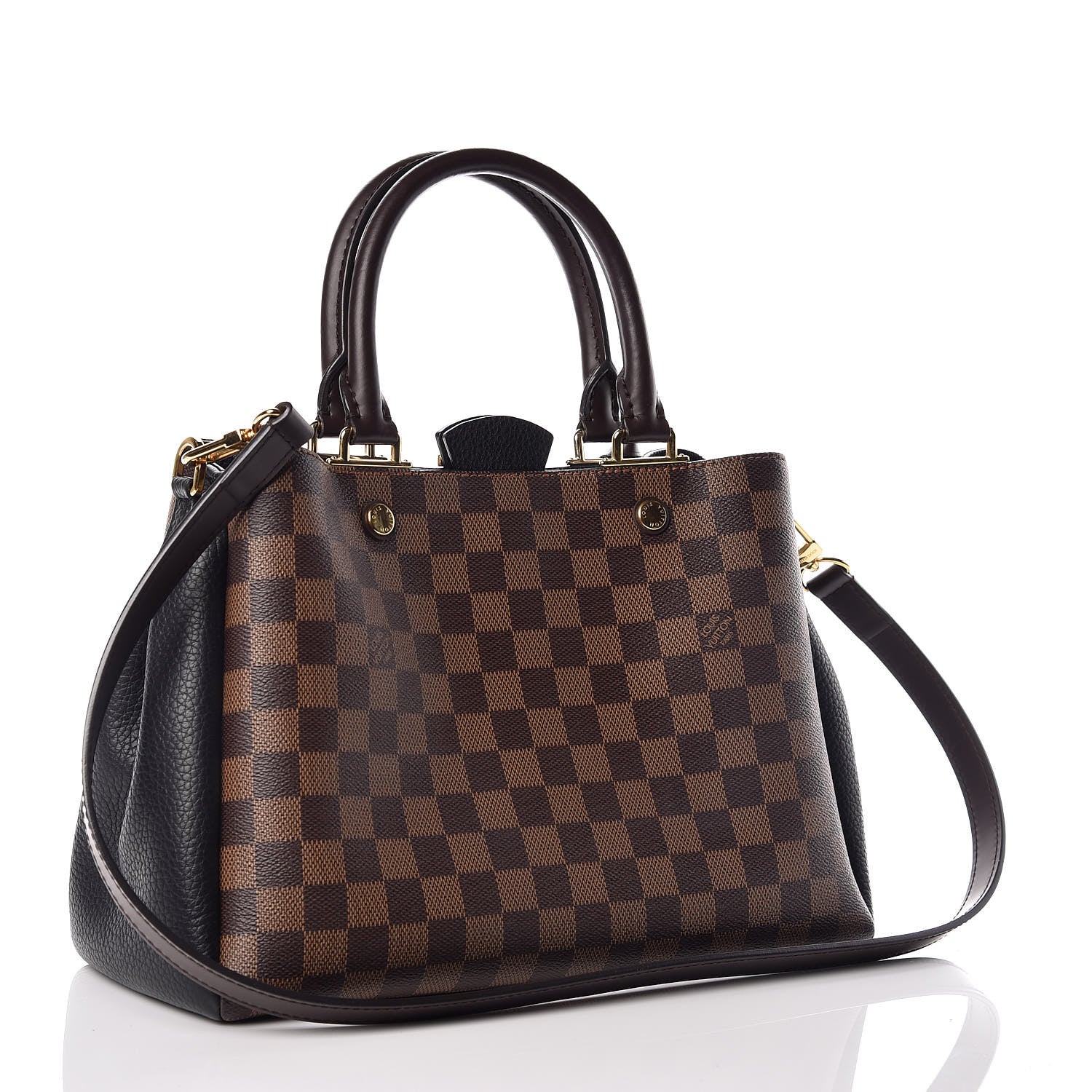 Louis Vuitton Damier Ebene Cuir Taurillon Brittany Black 4 of 11
