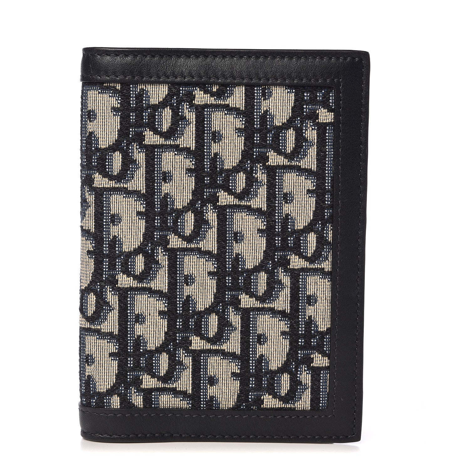 Christian Dior Calfskin Oblique Passport Holder Blue 1 of 7