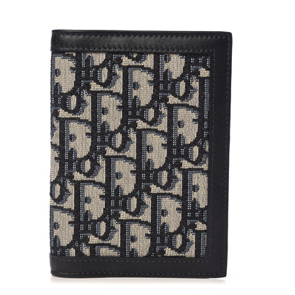 Christian Dior Calfskin Oblique Passport Holder Blue 1 of 7