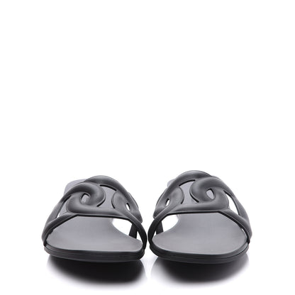 Hermes Rubber Aloha Sandals 40 Black 3 of 10
