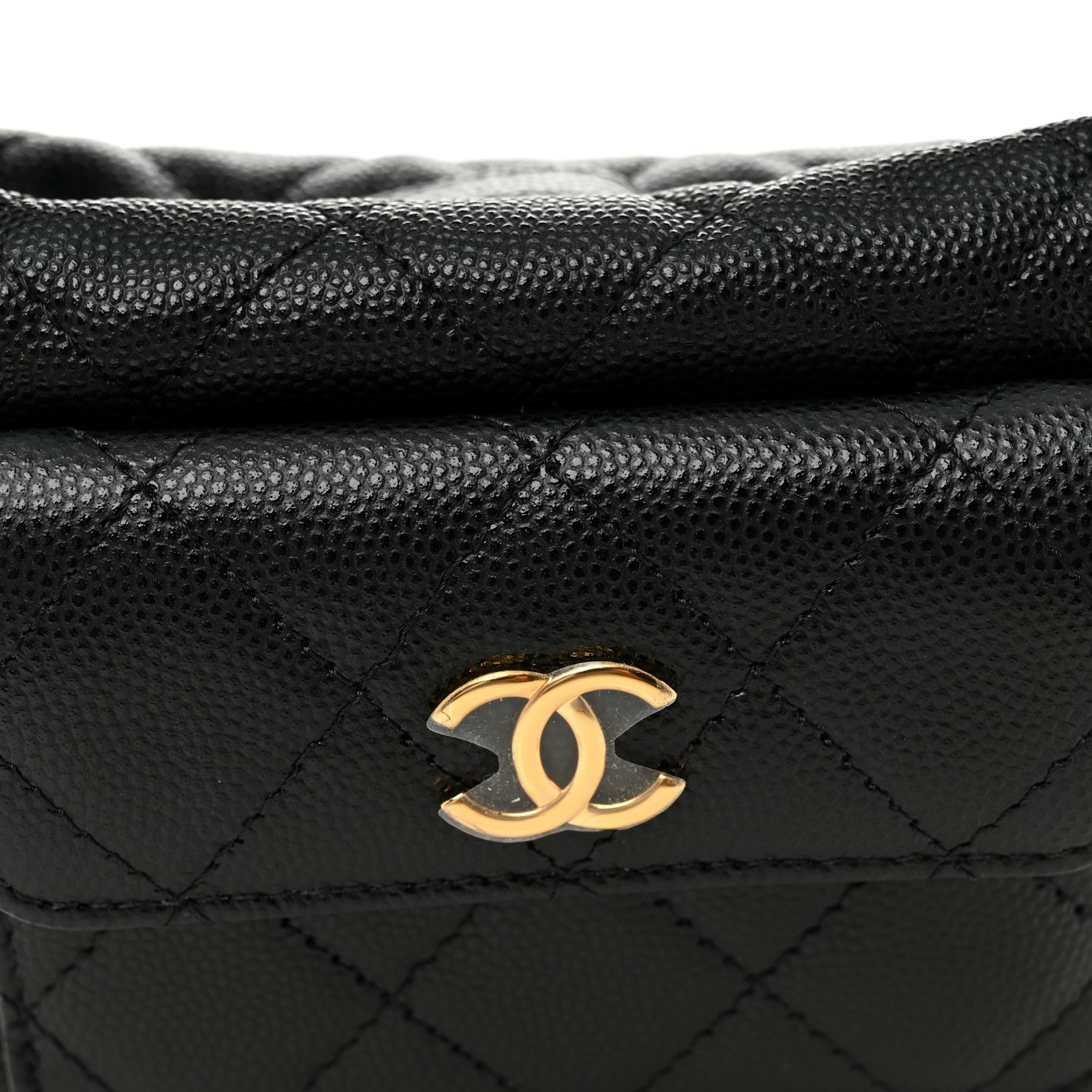 Chanel Caviar Quilted Polly Pocket Pouch Hobo Black 8 of 10