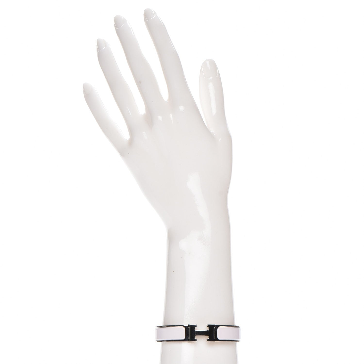 Hermes Enamel Narrow Clic Clac H Bracelet PM Rose Nymph 2 of 5