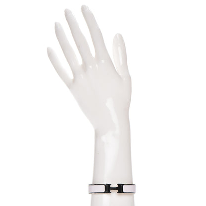 Hermes Enamel Narrow Clic Clac H Bracelet PM Rose Nymph 2 of 5
