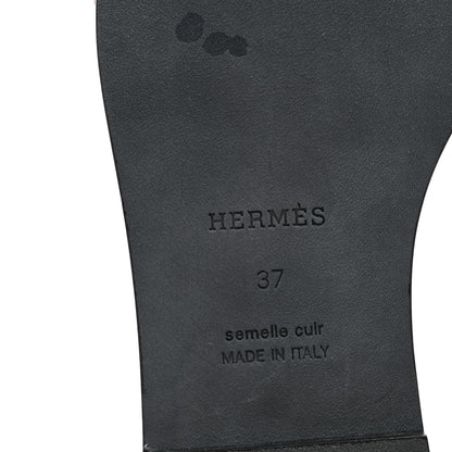 Hermes Calfskin Mosaique Idioma Sandals 37 White 7 of 9
