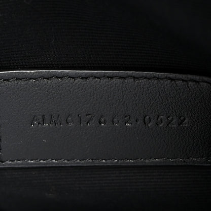 Saint Laurent Grain De Poudre Matelasse Chevron Monogram Envelope Clutch Black 7 of 8